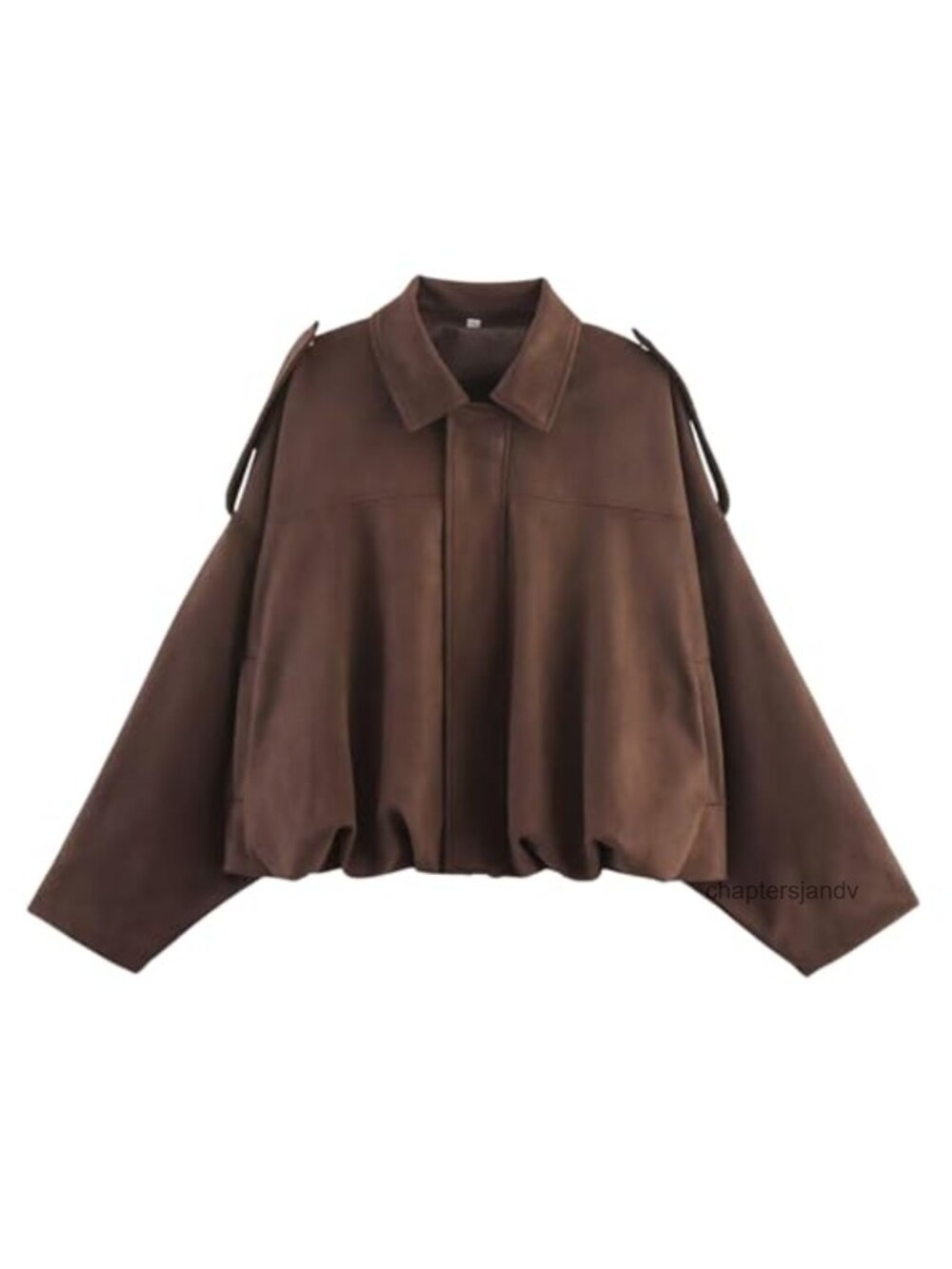 Women's Faux Suede Bomber Jacket Lapel Pilot Motorcycle Coat Zip Up Outerwear